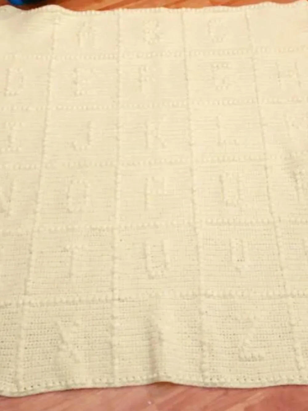 Handcrafted Crochet Blanket ABC Yellow